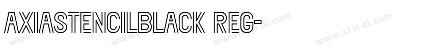AxiaStencilBlack Reg字体转换